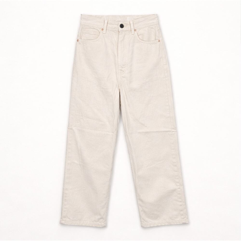 RAEY High Rise Wide Leg Jeans Ivory Sz UK 22 / US 0 NWT $350 {A49}